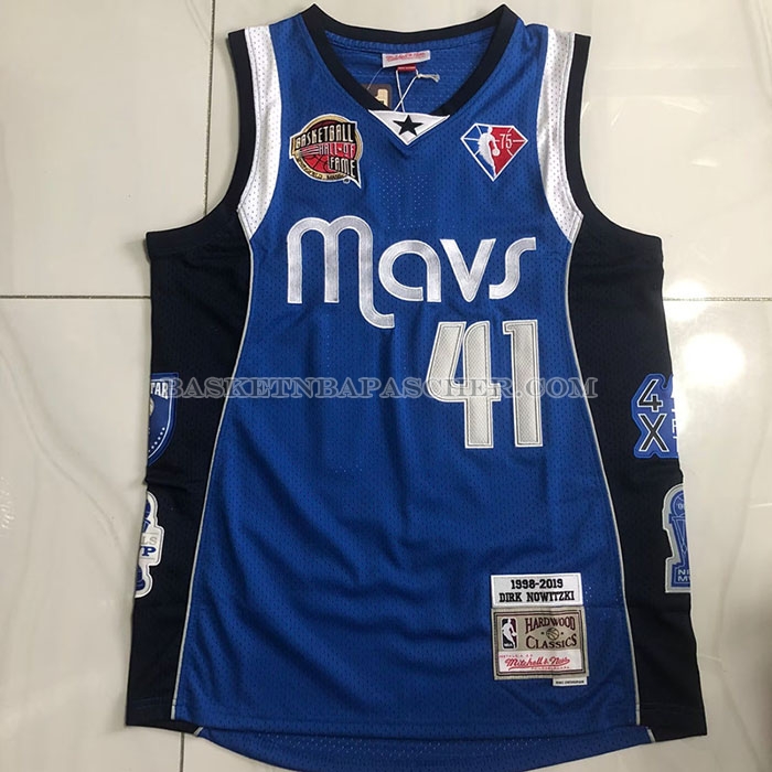 Maillot Dallas Mavericks Kyrie Irving NO 41 Hall Of Fame Mitchell & Ness 1998 Bleu